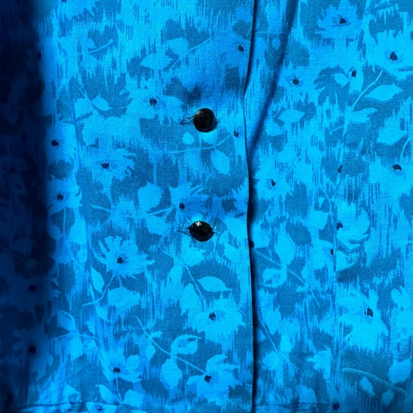 Vintage 1950s Cotton Blouse Sportkraft Cropped with Tie and Button Closure - Picture 11 of 15